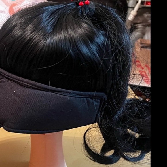 Baseball Cap Wig with Curly Hair Ponytail Hair Extension Adjustable Black - Picture 6 of 8
